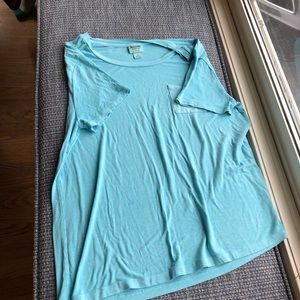 Aqua blue shortsleeved pocket tee